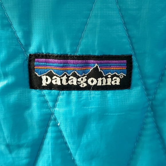 Patagonia Women's Teal Quilted Lightweight Puffer Jacke Sz S - Picture 3 of 6